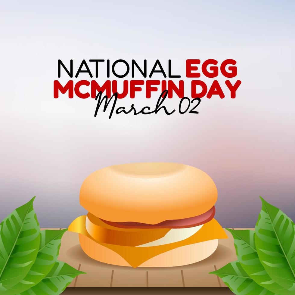 vector graphic of national egg mcmuffin day good for national egg