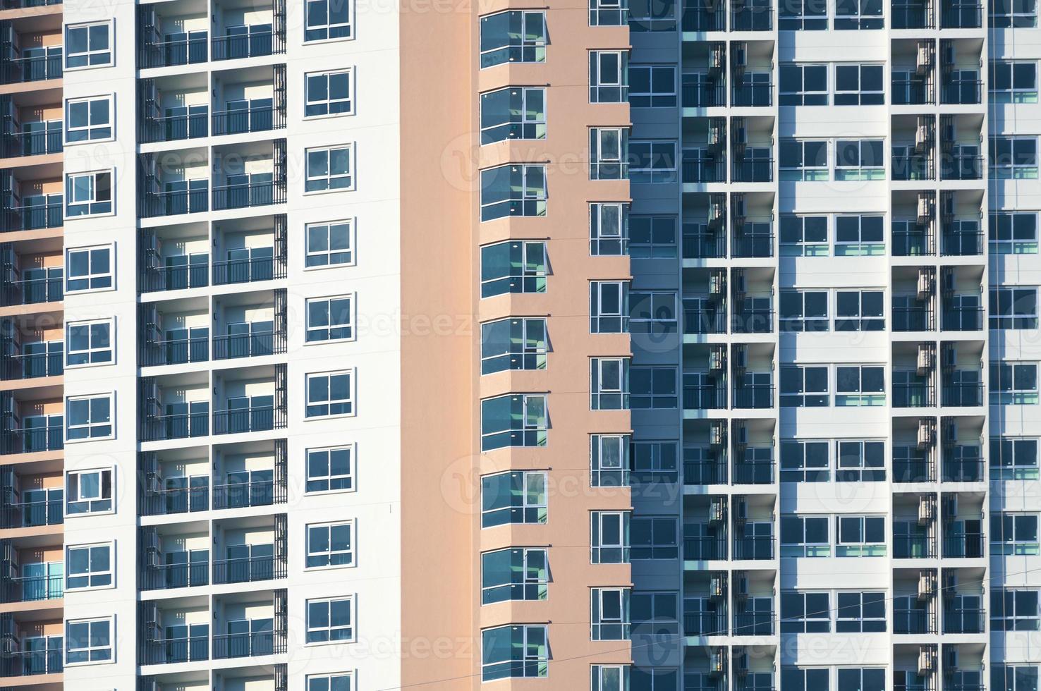 View of balconies of apartment building.New building architecture,Property and Finance Concept photo
