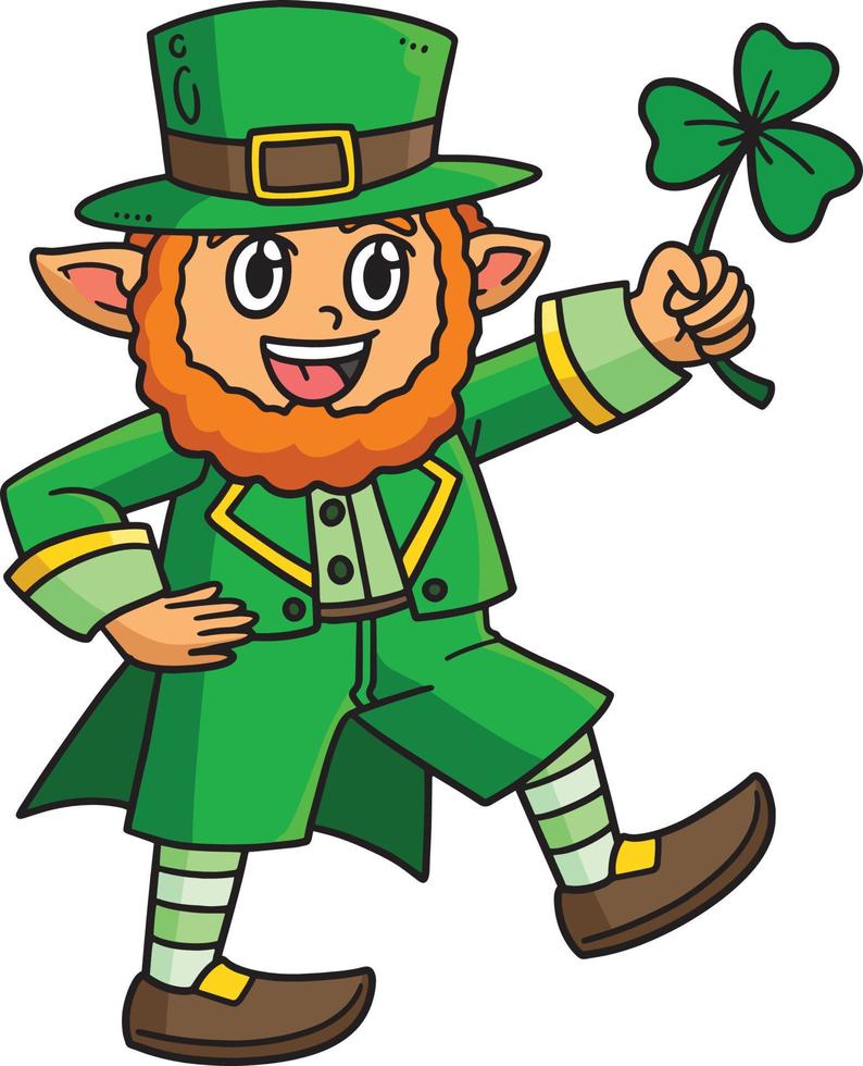 Saint Patricks Day Leprechaun Shamrock Clipart vector