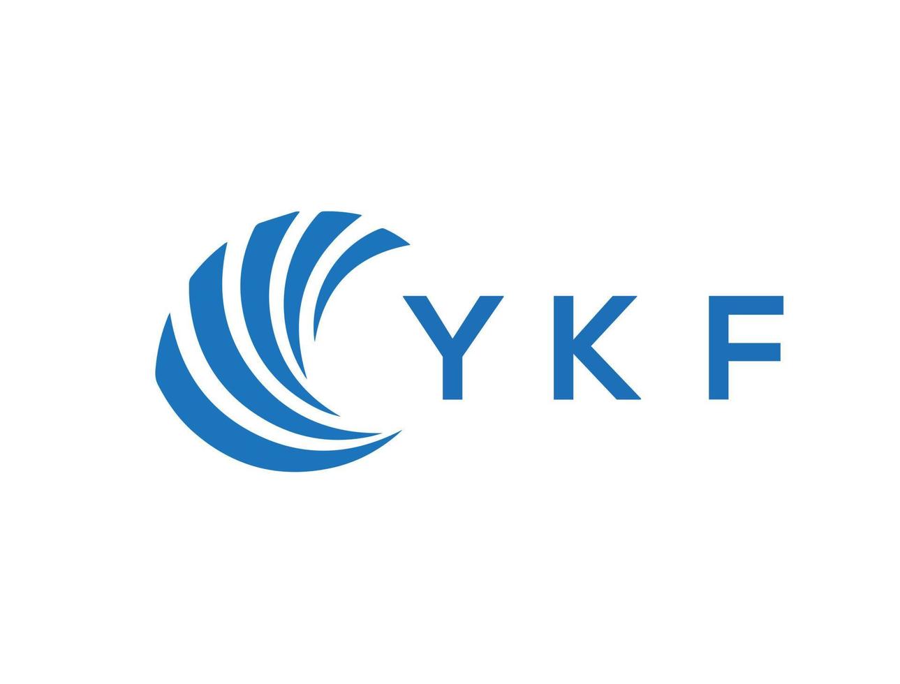 ykf letra logo diseño en blanco antecedentes. ykf creativo circulo letra logo concepto. ykf letra diseño.ykf letra logo diseño en blanco antecedentes. ykf C vector