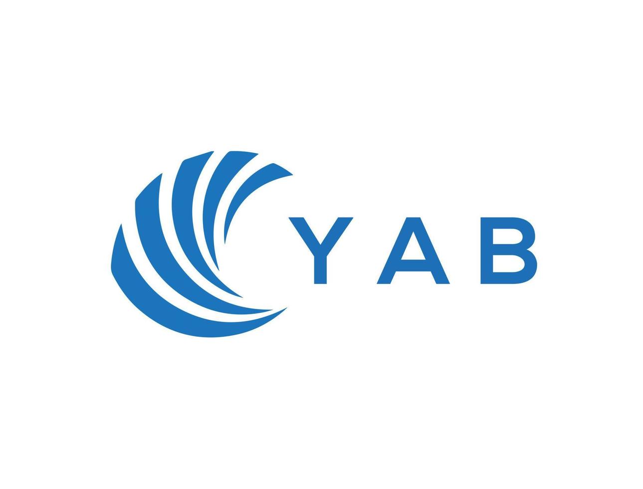 Yab letra logo diseño en blanco antecedentes. Yab creativo circulo letra logo concepto. Yab letra diseño. vector
