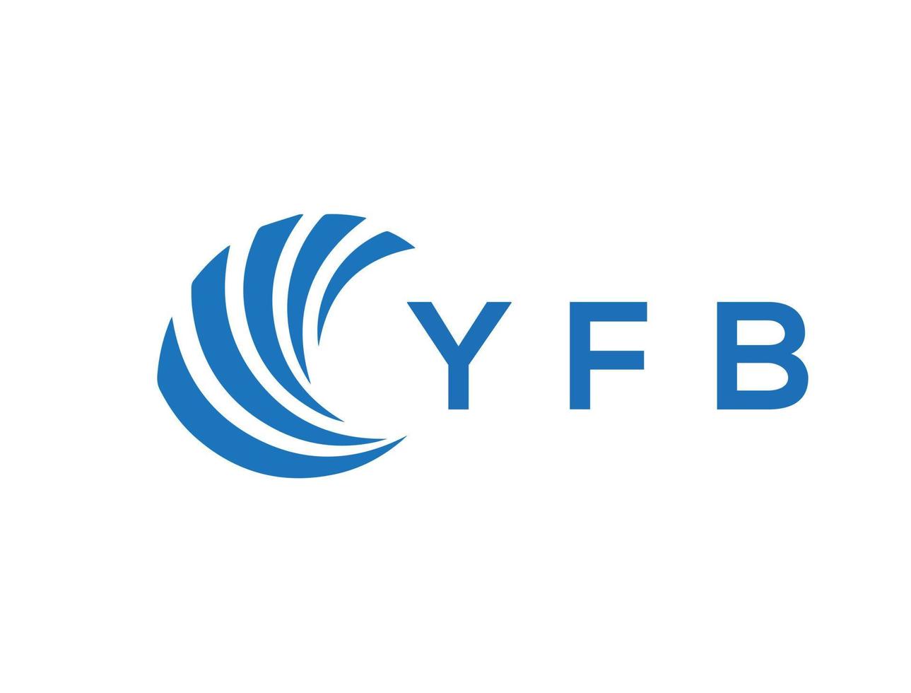 YFB letter logo design on white background. YFB creative circle letter