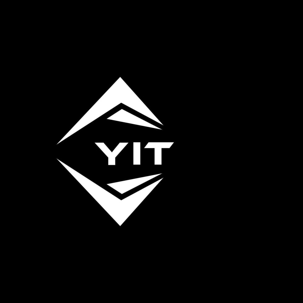 YIT abstract monogram shield logo design on black background. YIT creative initials letter logo. vector