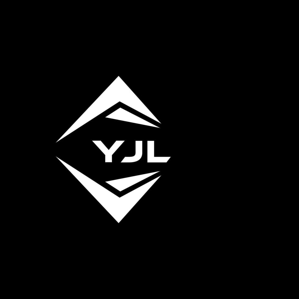 YJL abstract monogram shield logo design on black background. YJL creative initials letter logo. vector