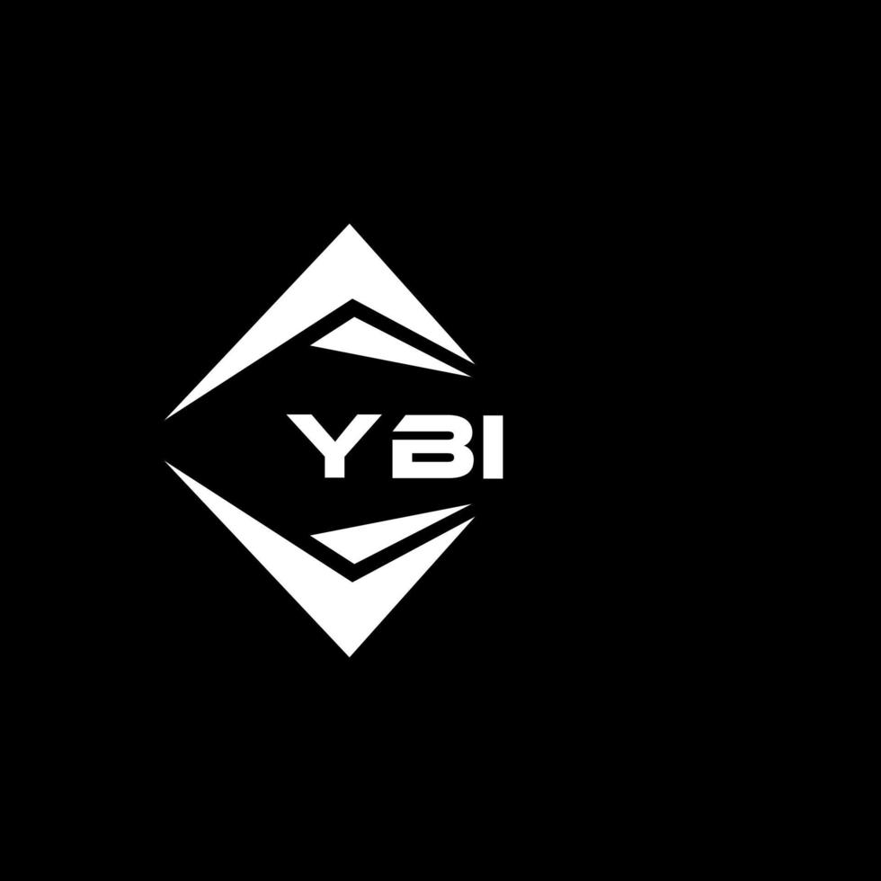 YBI abstract monogram shield logo design on black background. YBI creative initials letter logo. vector