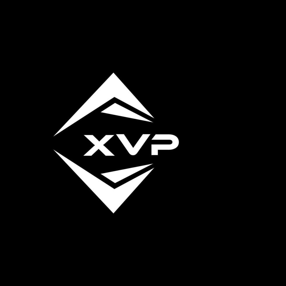 XVP abstract monogram shield logo design on black background. XVP creative initials letter logo. vector