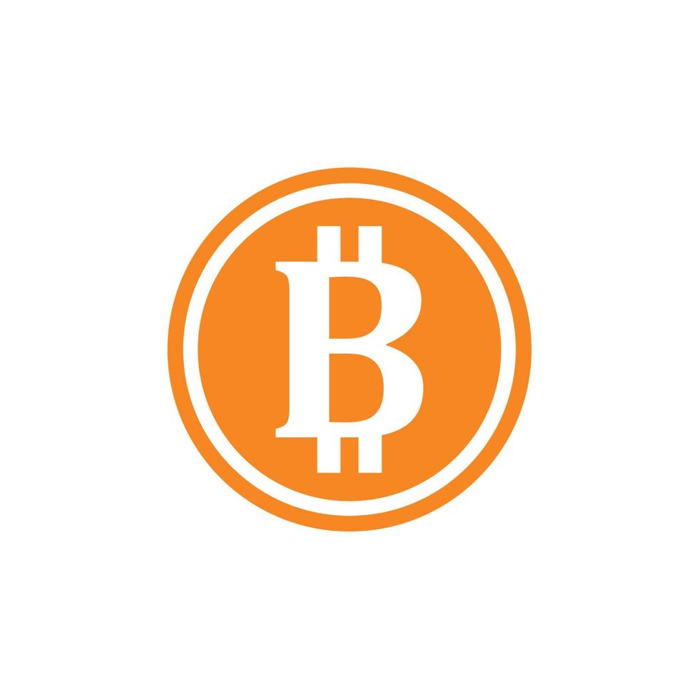 bit coin logo icon vector illustration design
