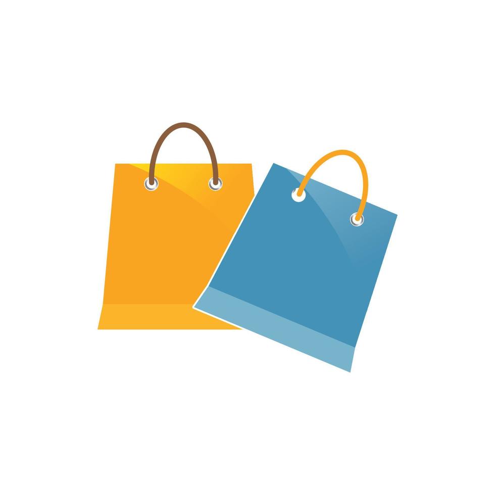 Diseño de ilustración de vector de icono de bolsa de compras