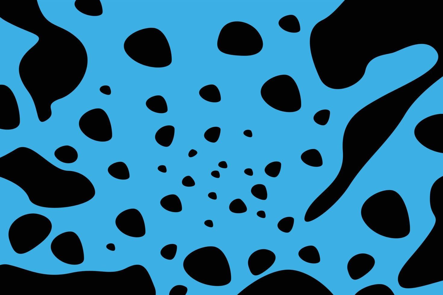Abstract blue background with black spot pattern vector