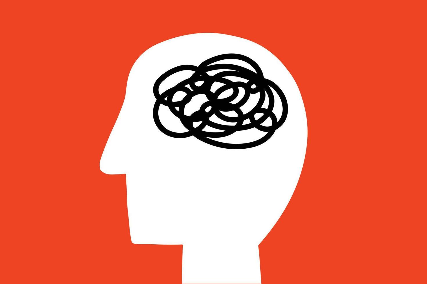 People head with complicated symbol vector