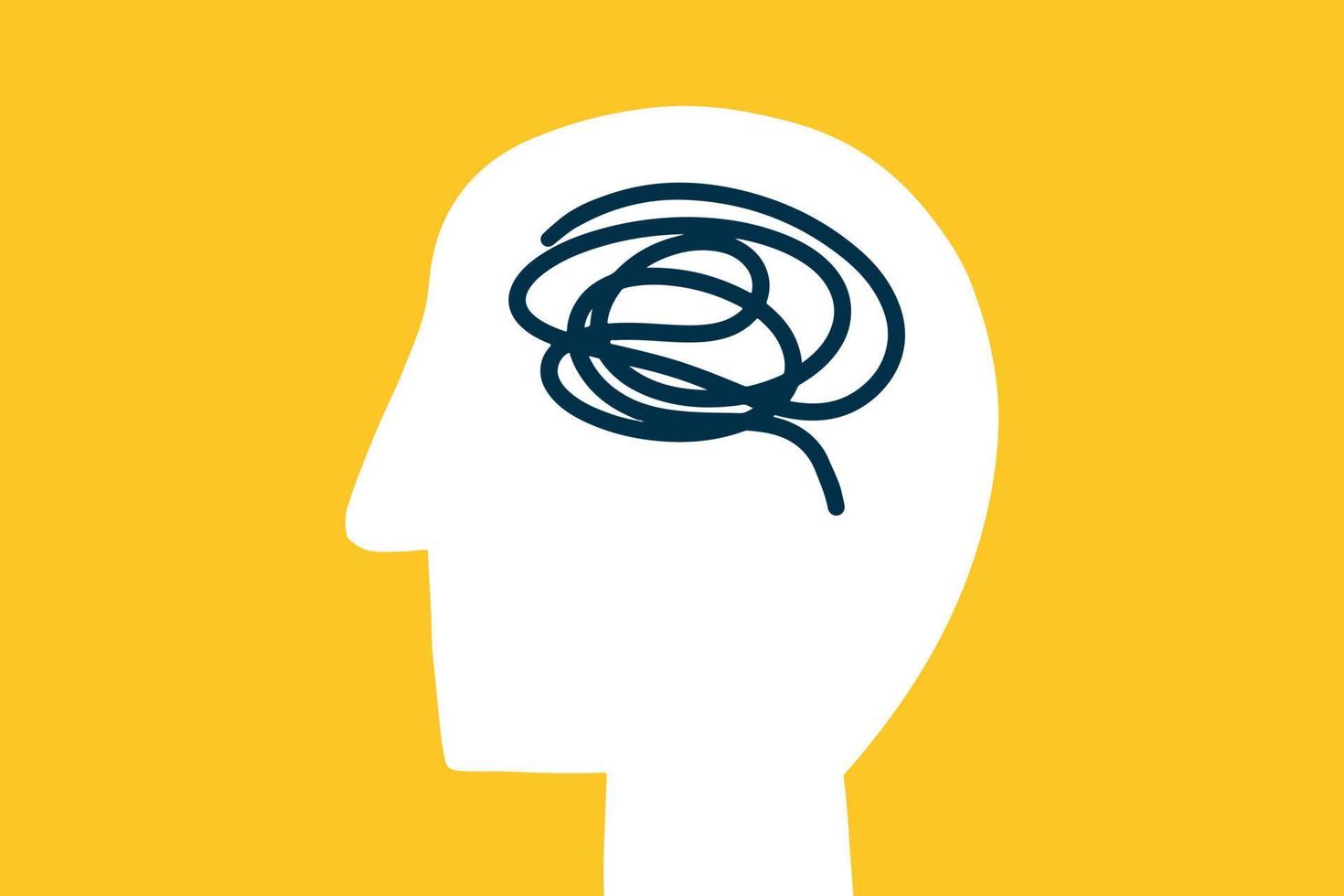 People head with scribble line vector