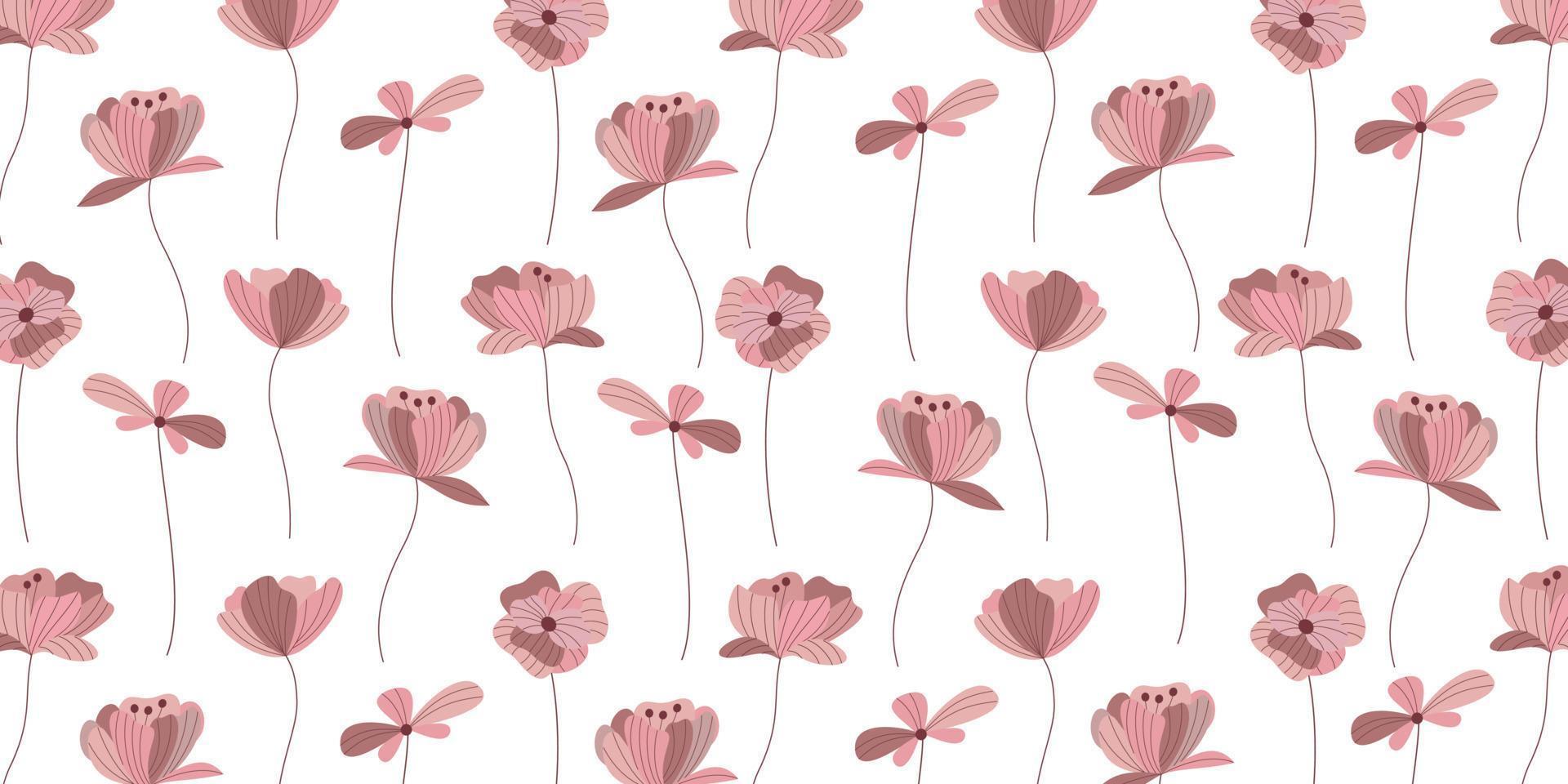 Flower art deco pattern background vector