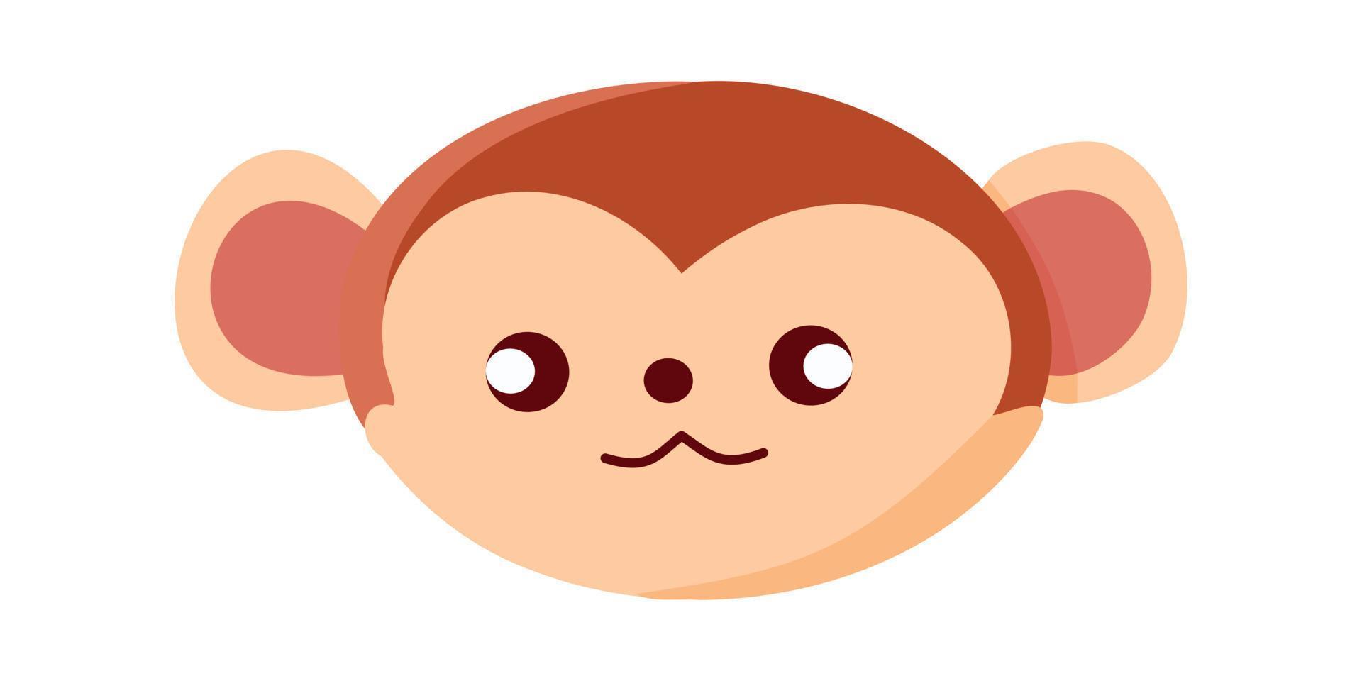 Cute monkey head illustration for mascot symbol vector