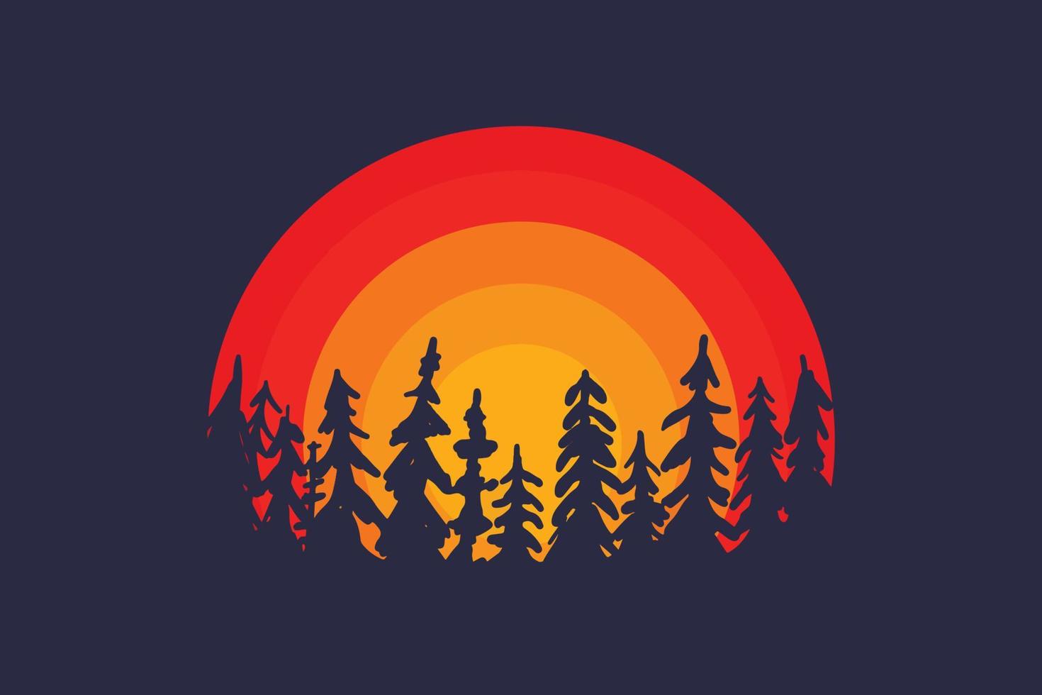 Badge of forest to outdoor design vector