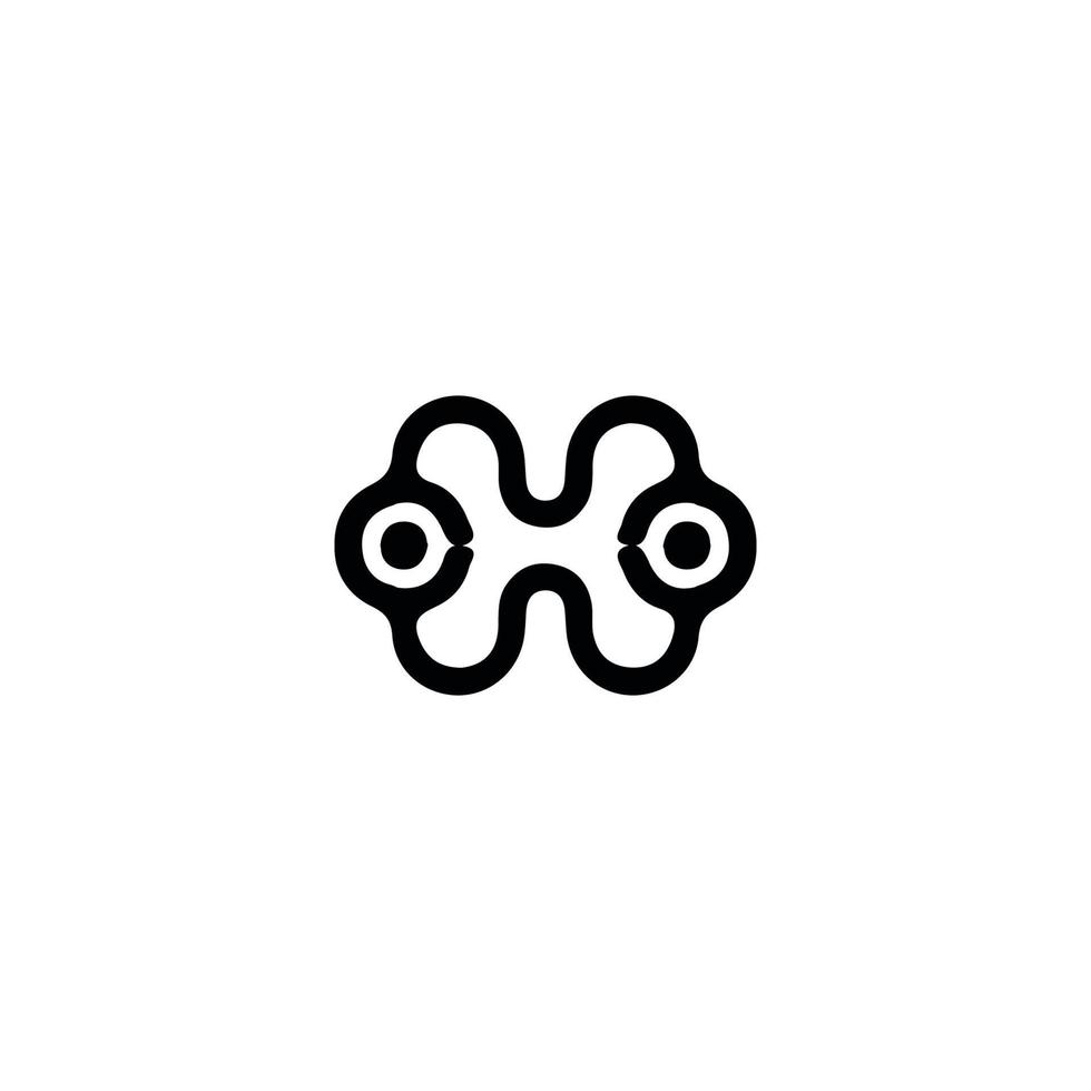 H icon. Simple style H company poster background symbol. H brand logo design element. H t-shirt printing. vector for sticker.