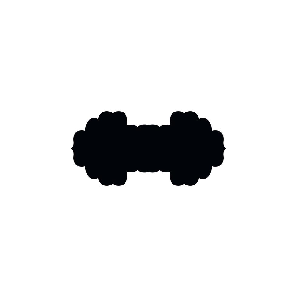 Dumbbell icon. Simple style gym tournament poster background symbol. Dumbbell brand logo design element. Dumbbell t-shirt printing. vector for sticker.