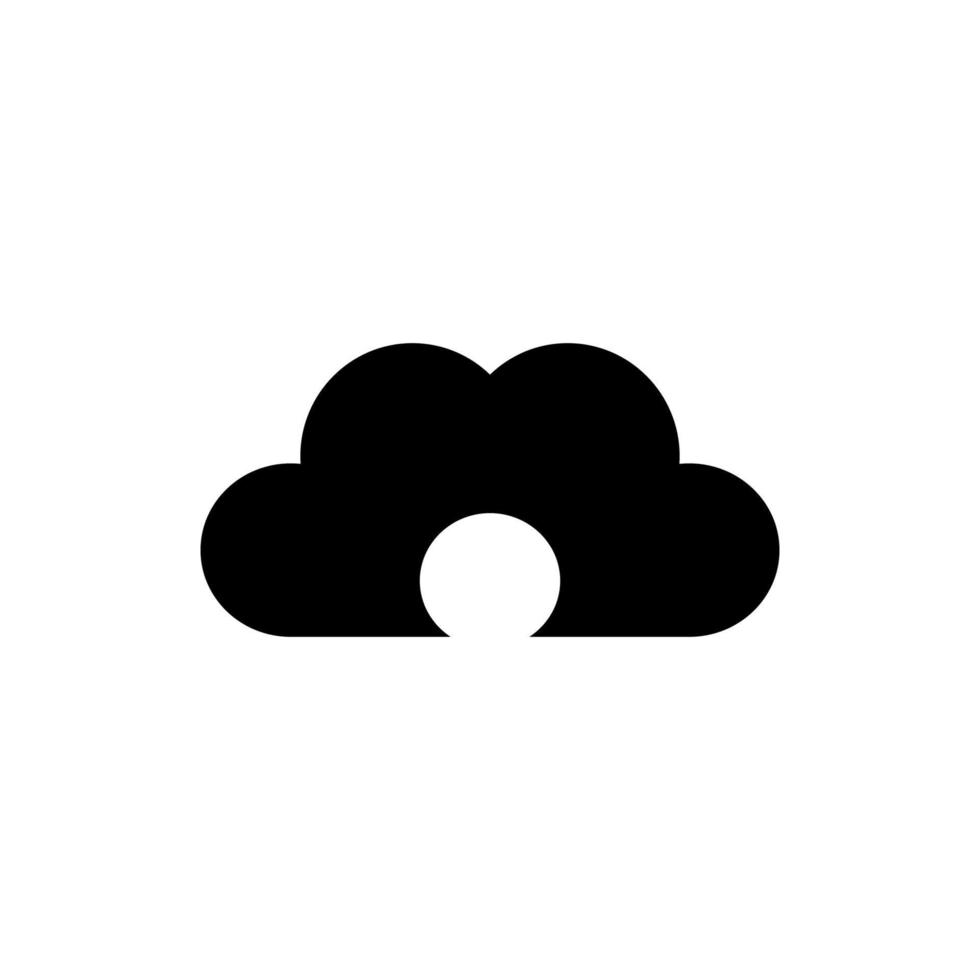 Cloud icon. Simple style web site drag and drop page background symbol. Cloud brand logo design element. Cloud t-shirt printing. vector for sticker.