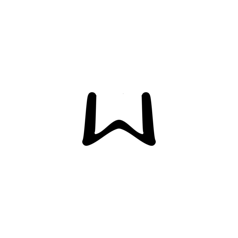 icono w. símbolo de fondo de cartel de empresa de estilo simple w. w elemento de diseño del logotipo de la marca. w impresión de camisetas. vector para pegatina.