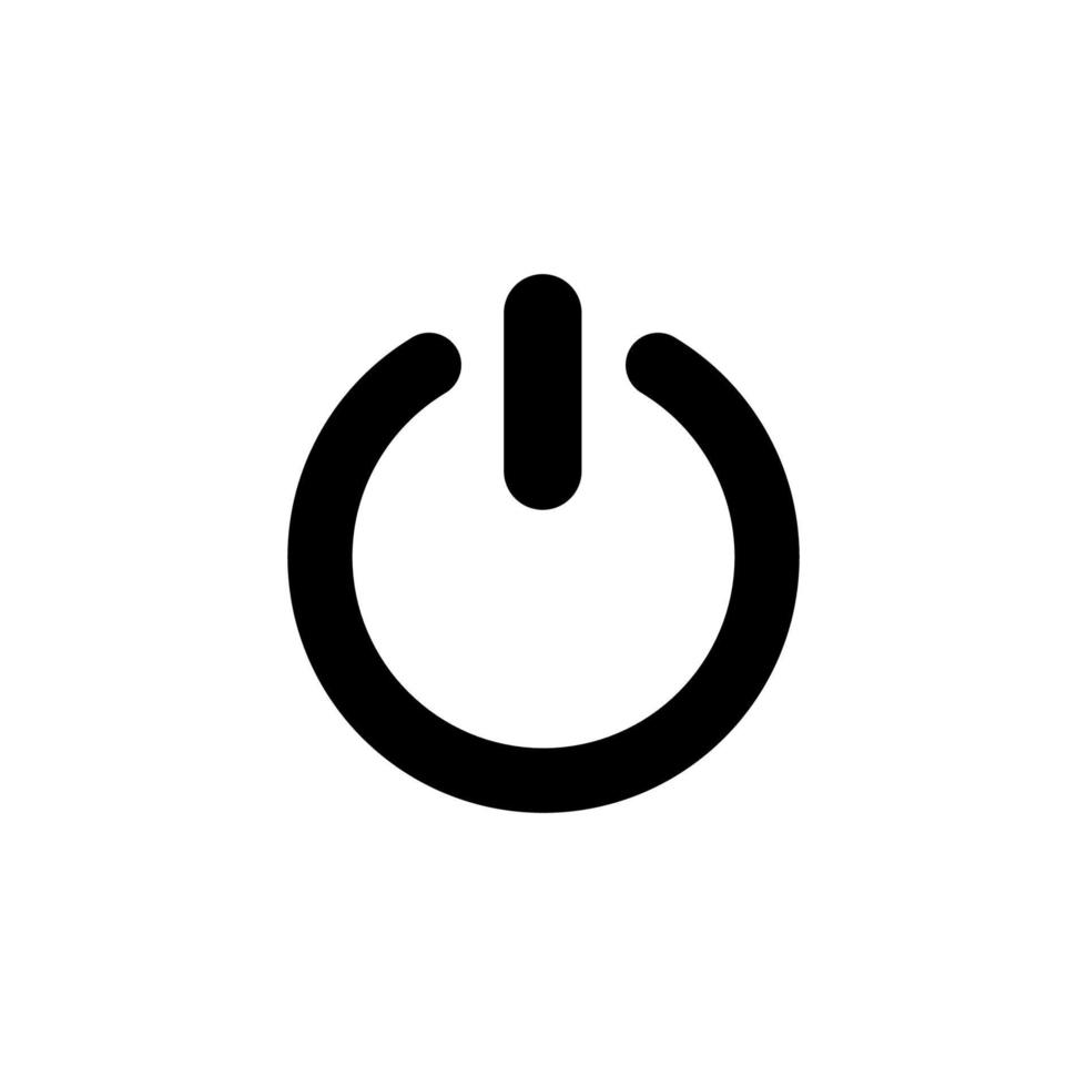 Power button. Power icon. Simple style rules for properly turning off and turning on the equipment poster background symbol. Power brand logo design element. Power t-shirt printing. vector