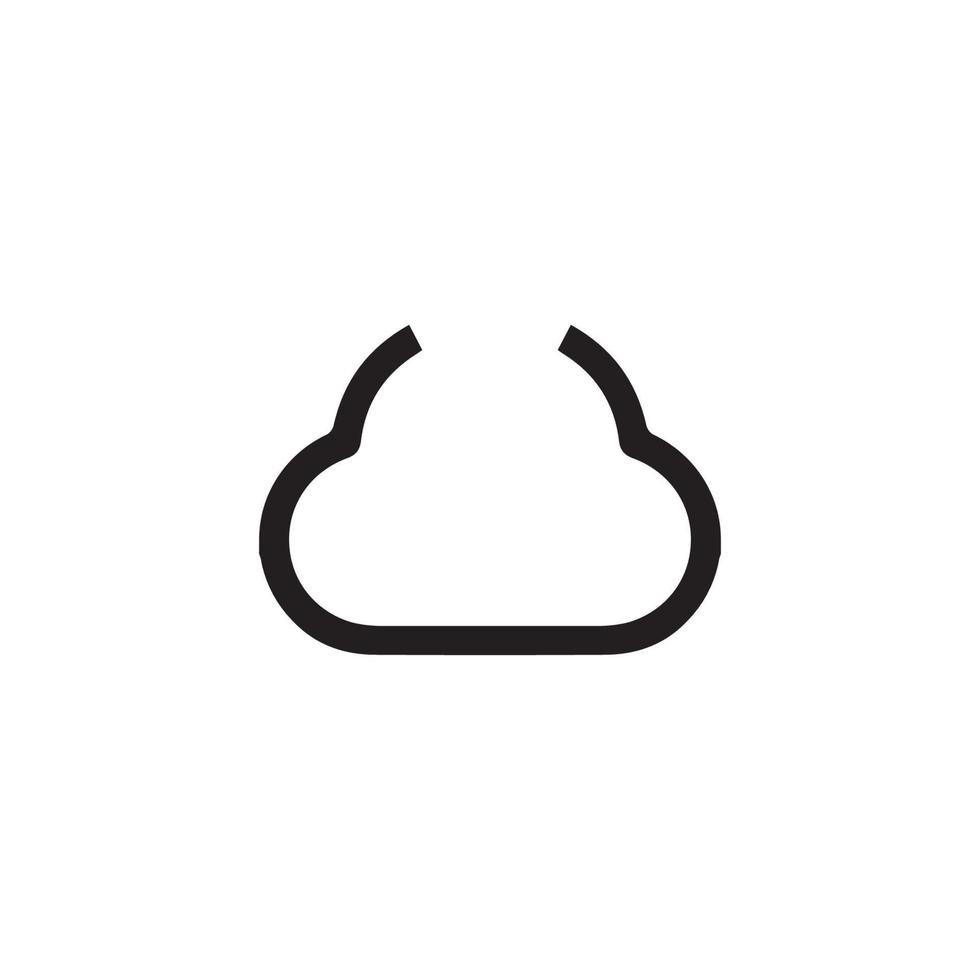 nube icono. sencillo estilo web sitio arrastrar y soltar página antecedentes símbolo. nube marca logo diseño elemento. nube camiseta impresión. vector para pegatina.