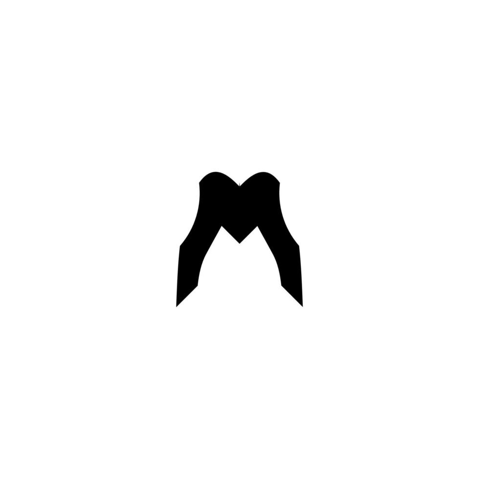 icono m. símbolo de fondo del cartel de la empresa m de estilo simple. elemento de diseño del logotipo de la marca m. m impresión de camisetas. vector para pegatina.