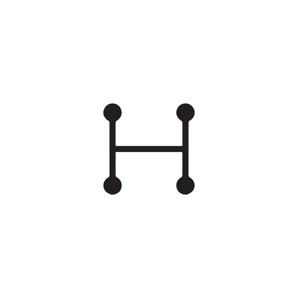 H icon. Simple style H company poster background symbol. H brand logo design element. H t-shirt printing. vector for sticker.