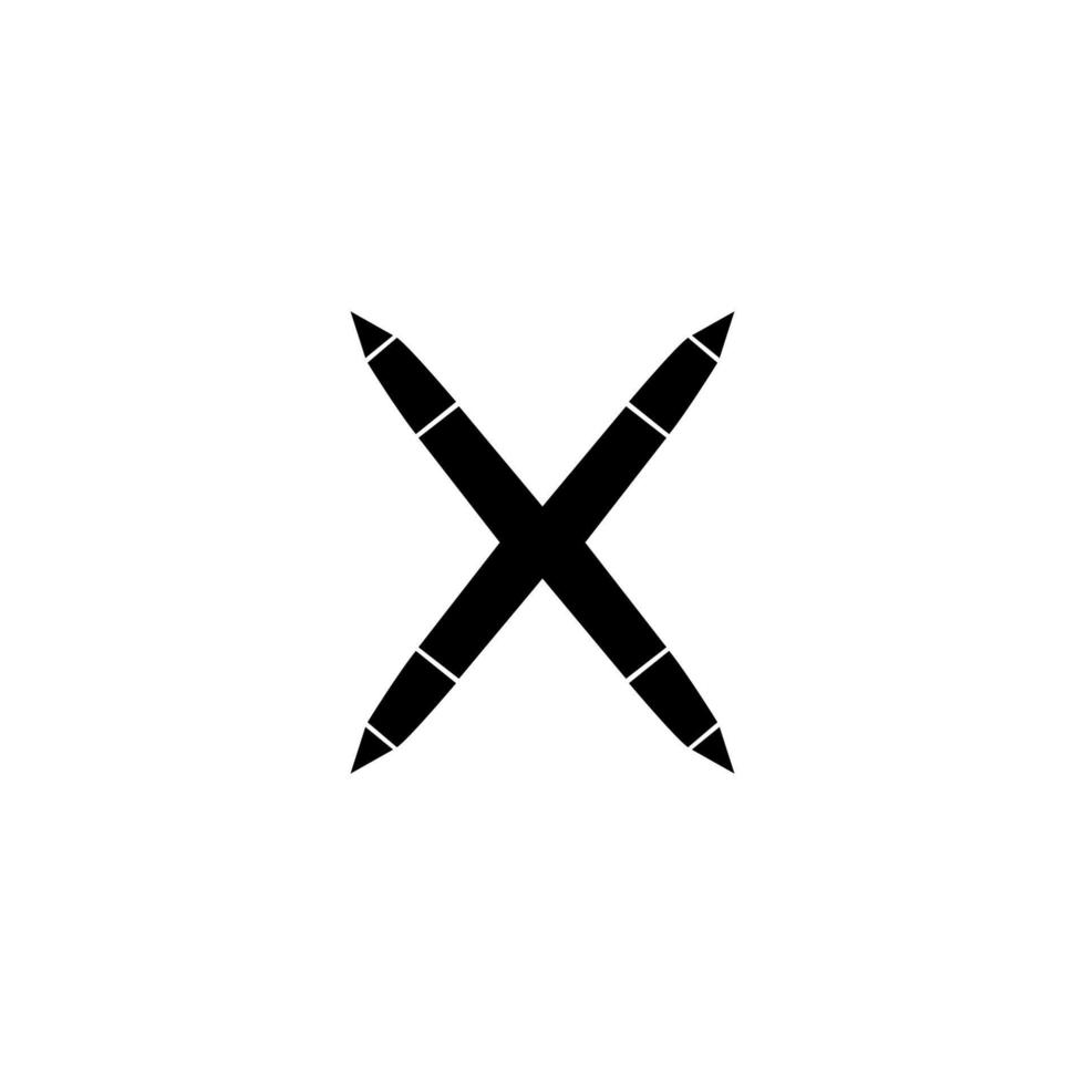 icono x. símbolo de fondo de cartel de peligro de estilo simple. elemento de diseño del logotipo de la marca x. x impresión de camisetas. vector para pegatina.