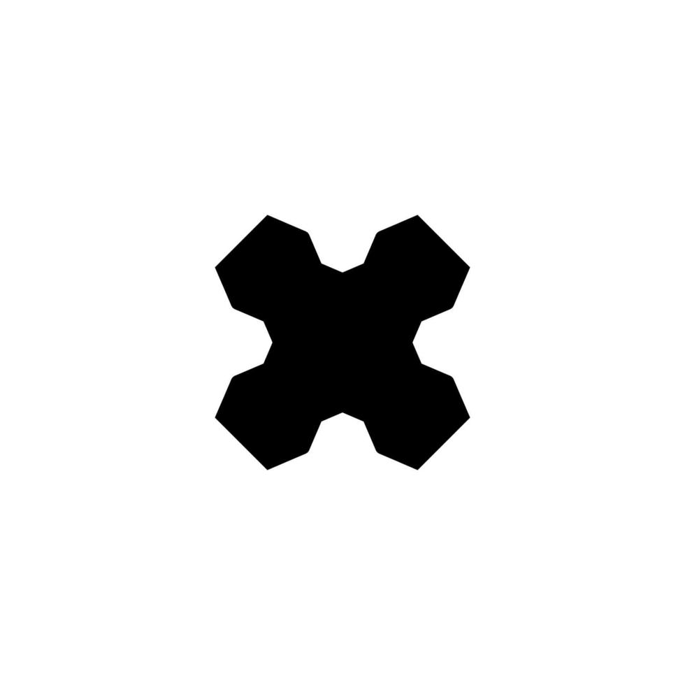 X icon. Simple style danger poster background symbol. X brand logo design element. X t-shirt printing. vector for sticker.