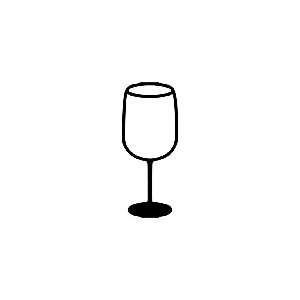 Wine glass icon. Simple style Valentine day poster background symbol. Wine glass brand logo design element. Wine glass t-shirt printing. vector for sticker.
