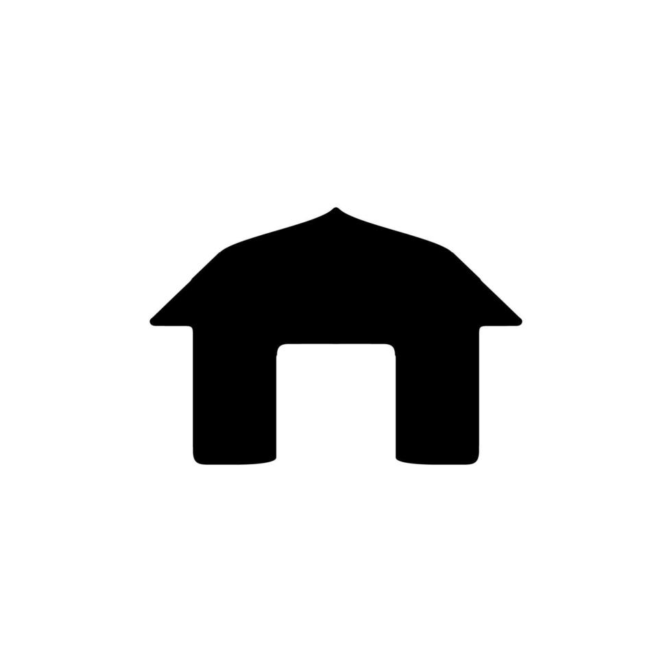 Barn icon. Simple style agriculture support campaign poster background symbol. Barn brand logo design element. Barn t-shirt printing. vector for sticker.