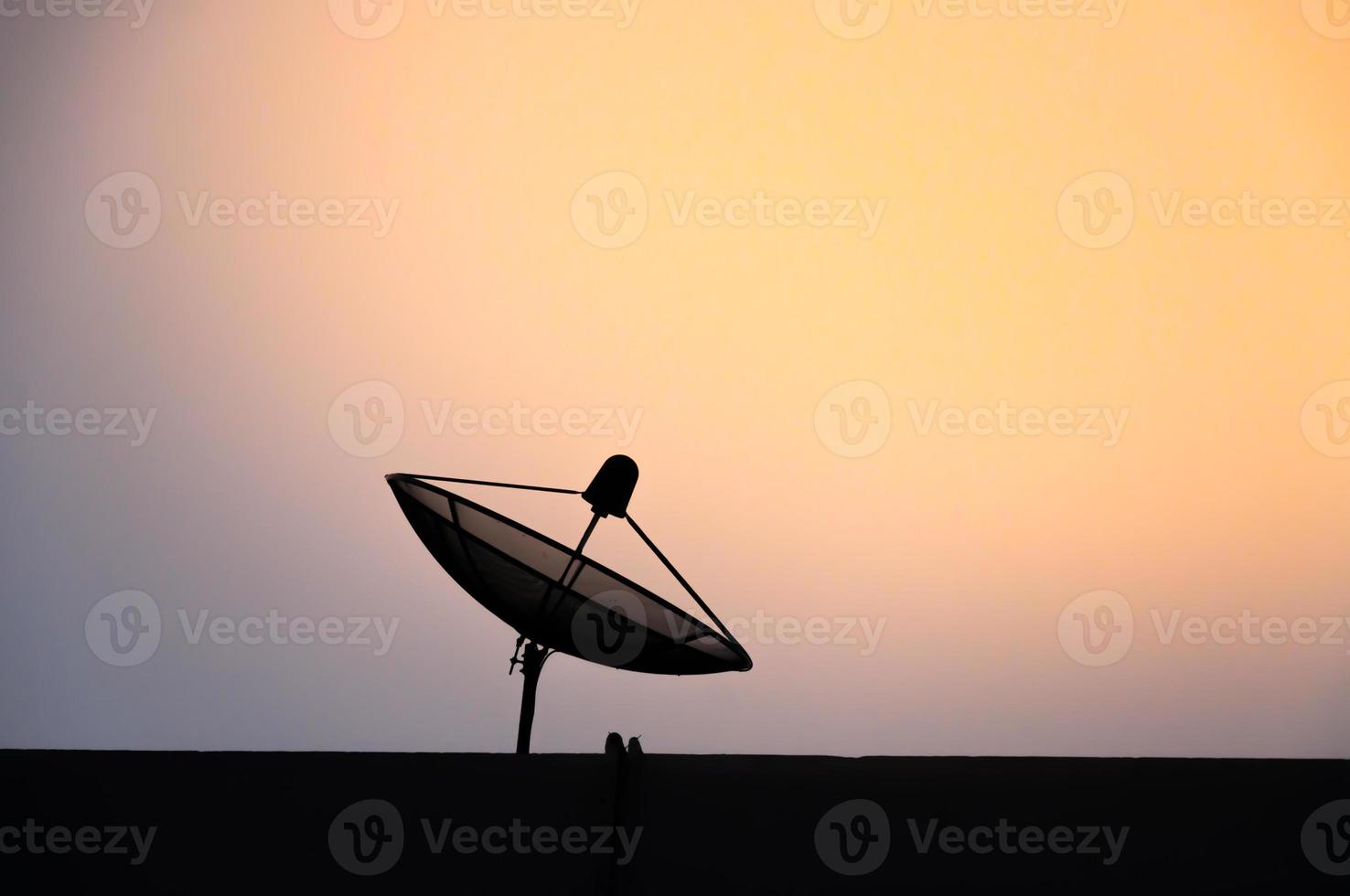 Satellite shadow orange sky background photo