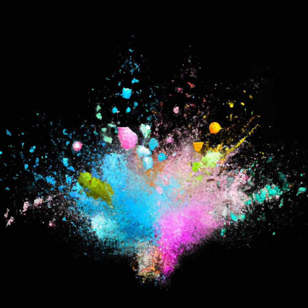 abstract color splash and explosion vector illustration. color splash background for Holi Festival
