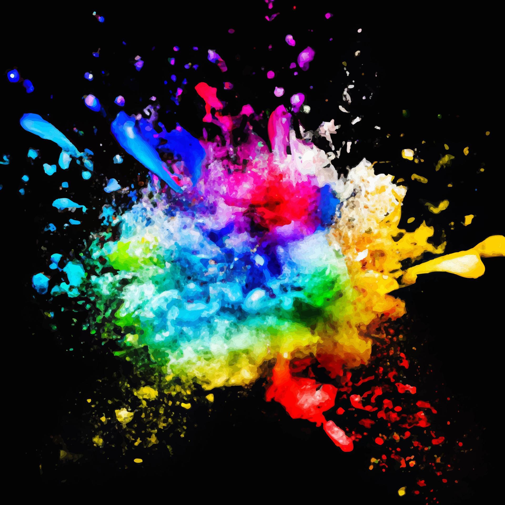 abstract color splash and explosion vector illustration. color splash ...