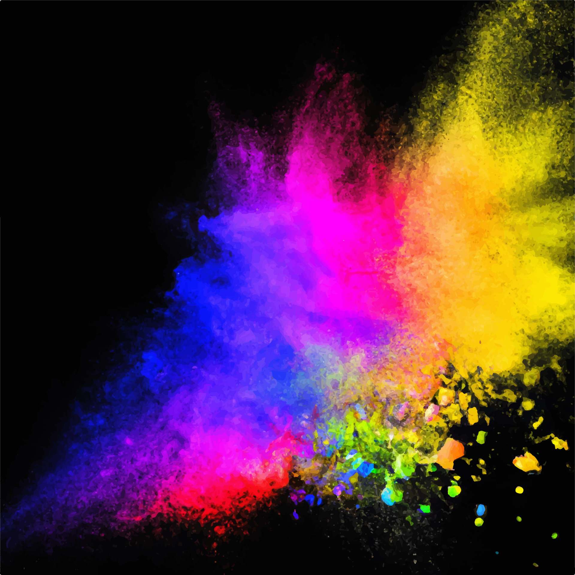 abstract color splash and explosion vector illustration. color splash