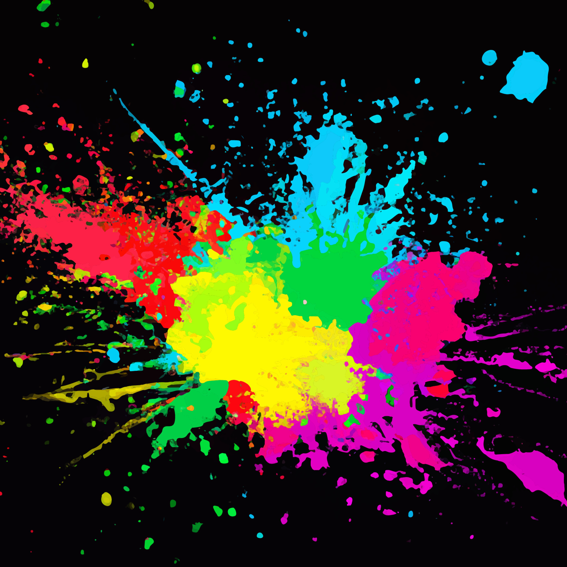 abstract color splash and explosion vector illustration. color splash