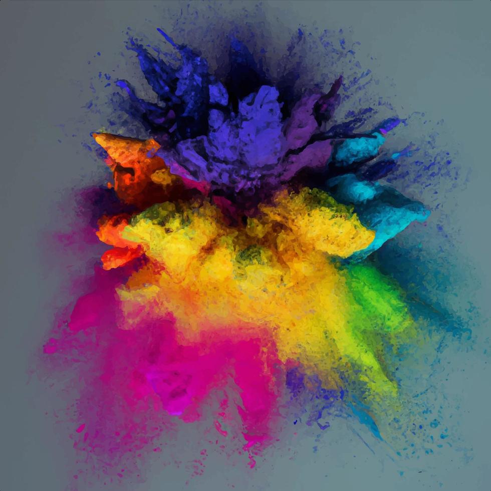 abstract color splash and explosion vector illustration. color splash background for Holi Festival