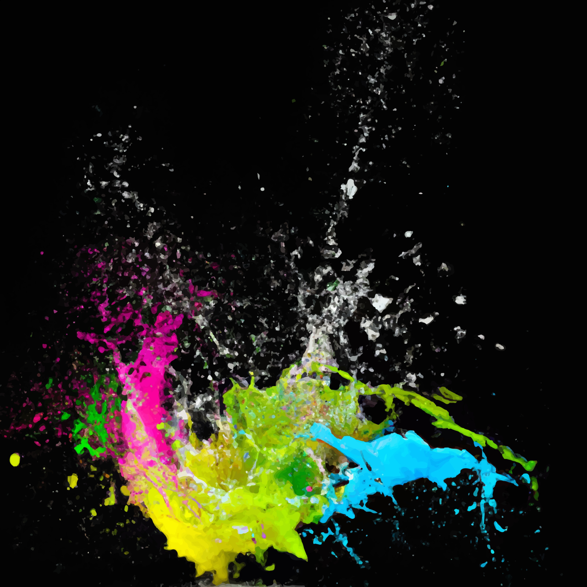 abstract color splash and explosion vector illustration. color splash