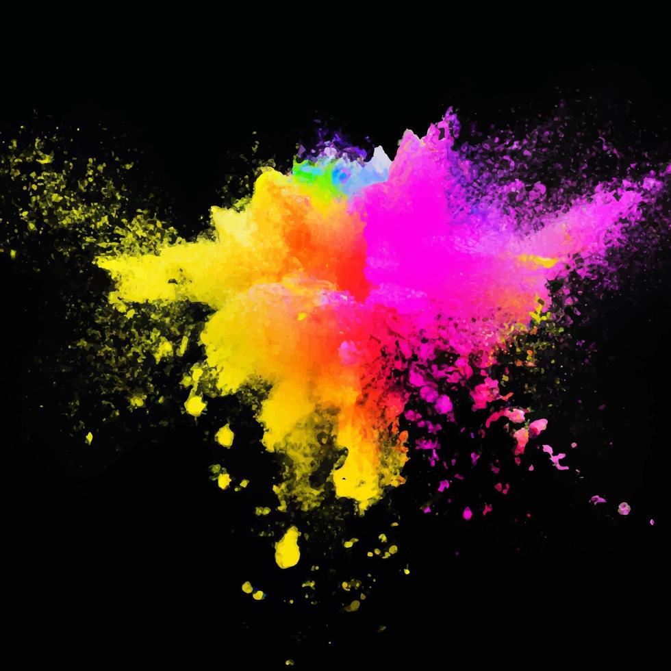 resumen color chapoteo y explosión vector ilustración. color chapoteo antecedentes para holi festival