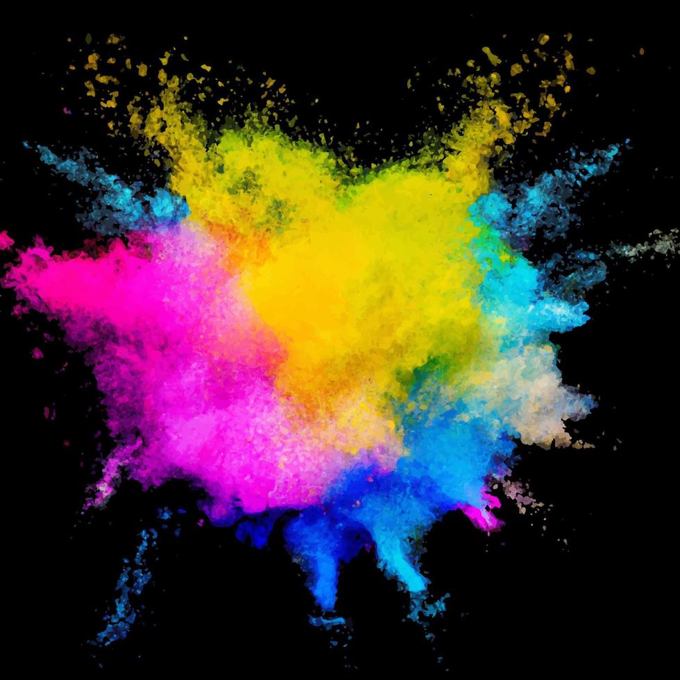 abstract color splash and explosion vector illustration. color splash background for Holi Festival