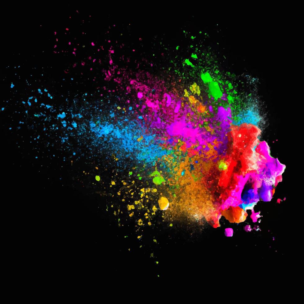 abstract color splash and explosion vector illustration. color splash ...