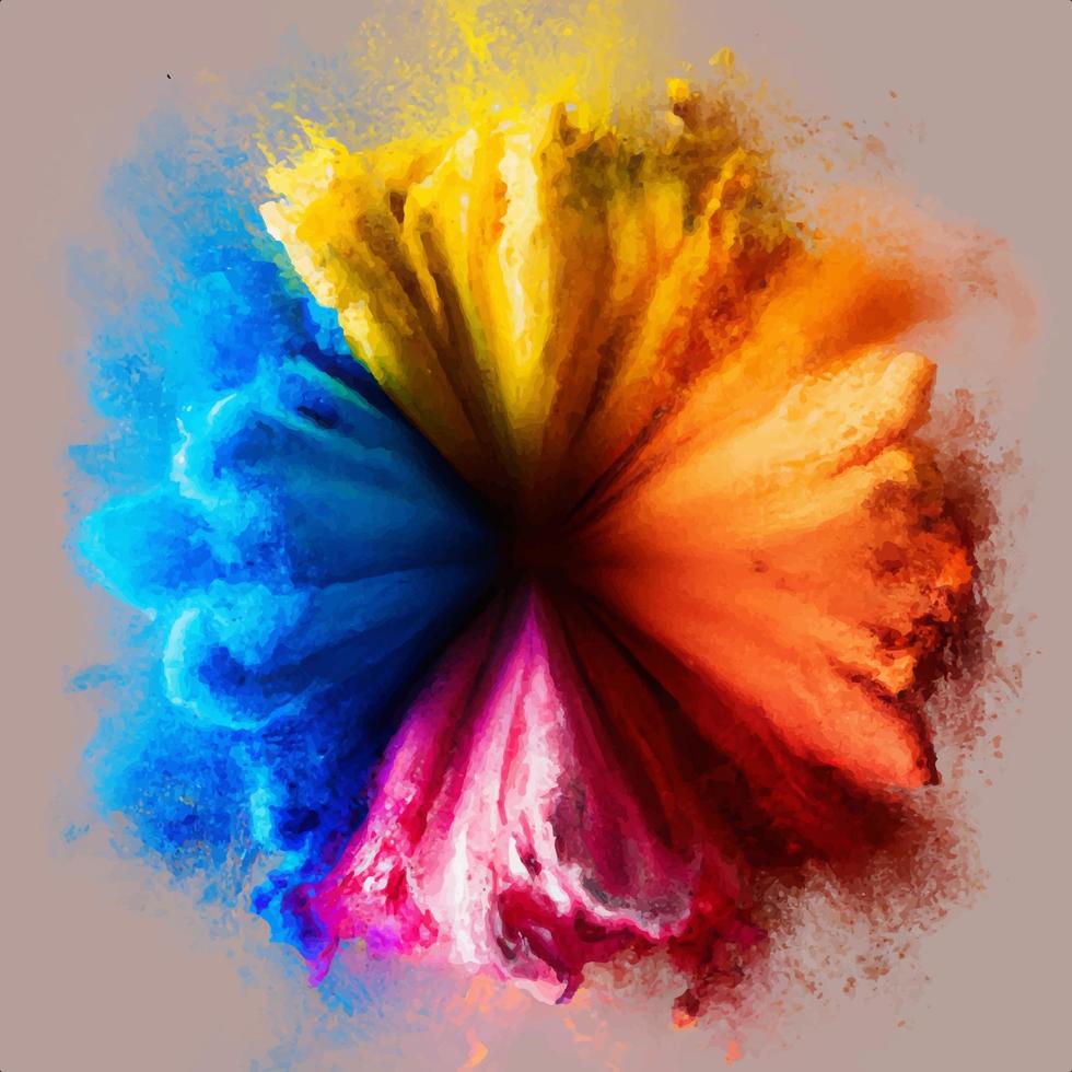 abstract color splash and explosion vector illustration. color splash background for Holi Festival