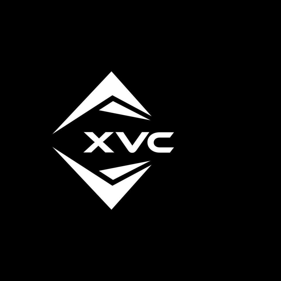 XVC abstract monogram shield logo design on black background. XVC creative initials letter logo. vector