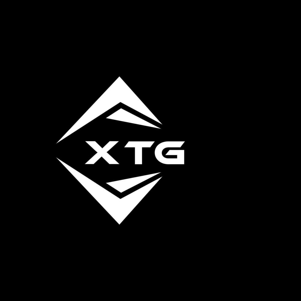 XTG abstract monogram shield logo design on black background. XTG creative initials letter logo. vector
