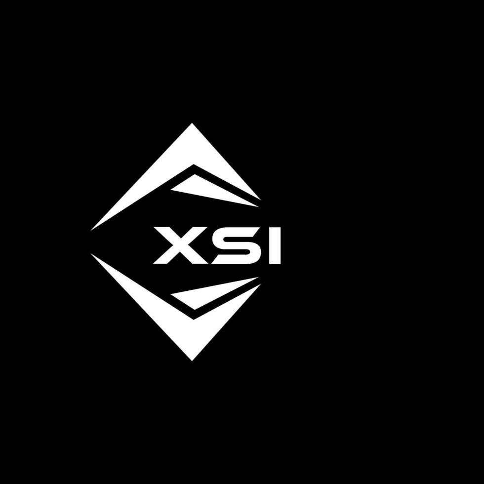 XSI abstract monogram shield logo design on black background. XSI creative initials letter logo. vector