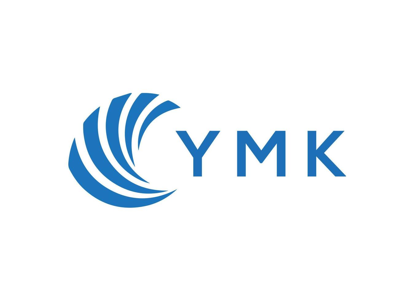 ymk letra logo diseño en blanco antecedentes. ymk creativo circulo letra logo concepto. ymk letra diseño. vector