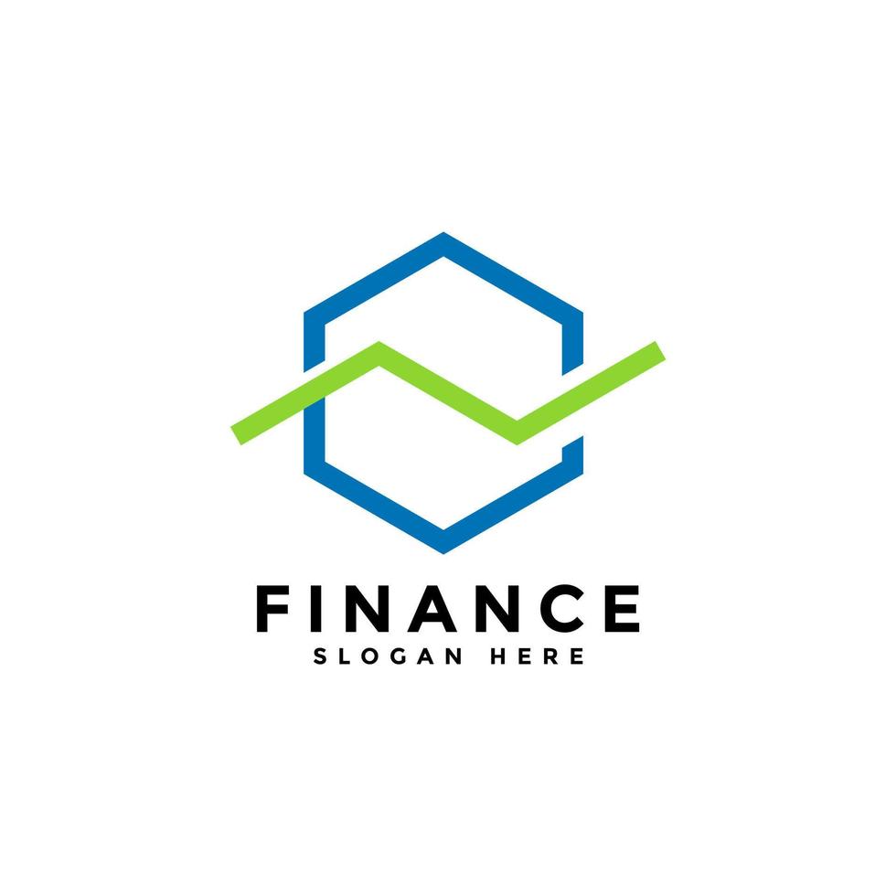 Business finance logo template perfect for your business and company vector