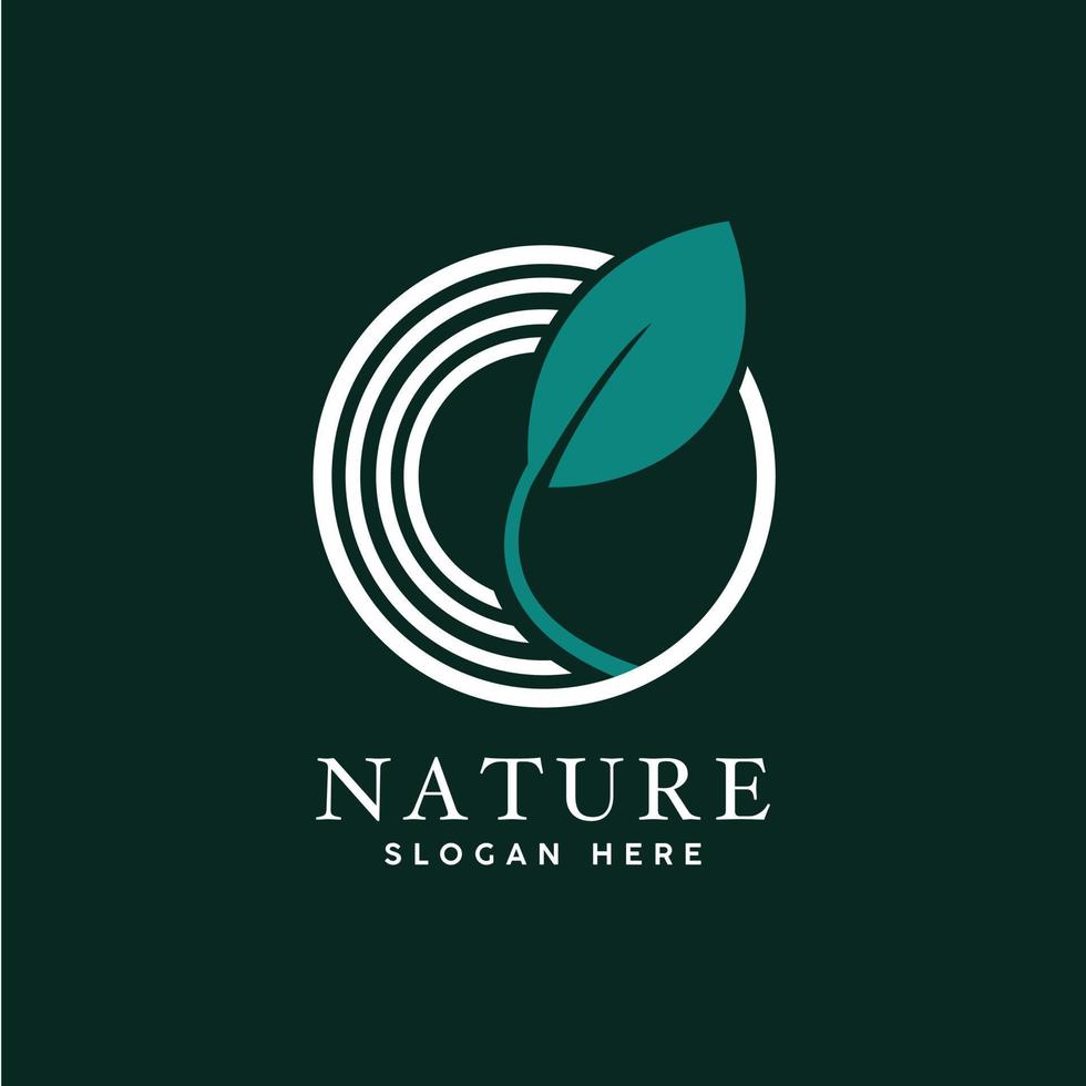 naturaleza hoja verde logo icono, natural producto logo diseño vector modelo