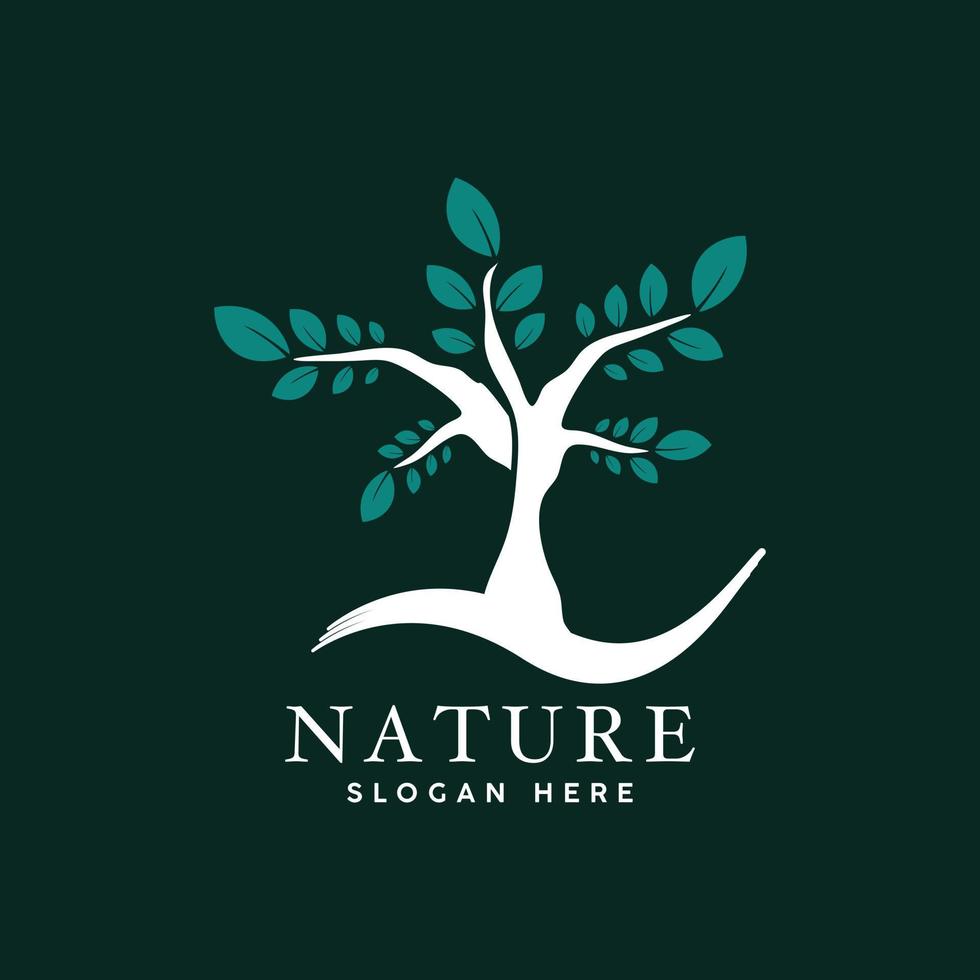 naturaleza hoja verde logo icono, natural producto logo diseño vector modelo