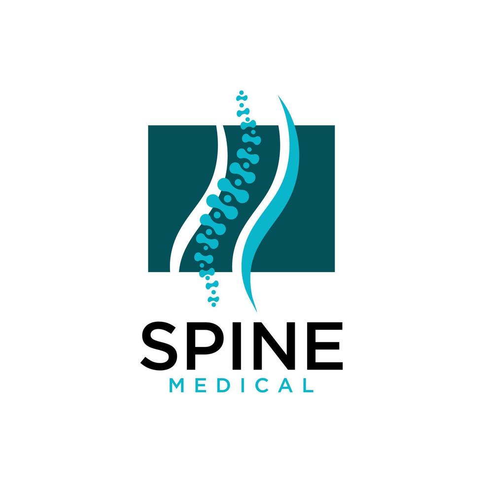 Spine logo design, Medical Chiropractic Logo In White Isolated Background, Chiropractic Logo Template Design Vector, Emblem, Design Concept, Creative Symbol, Icon vector