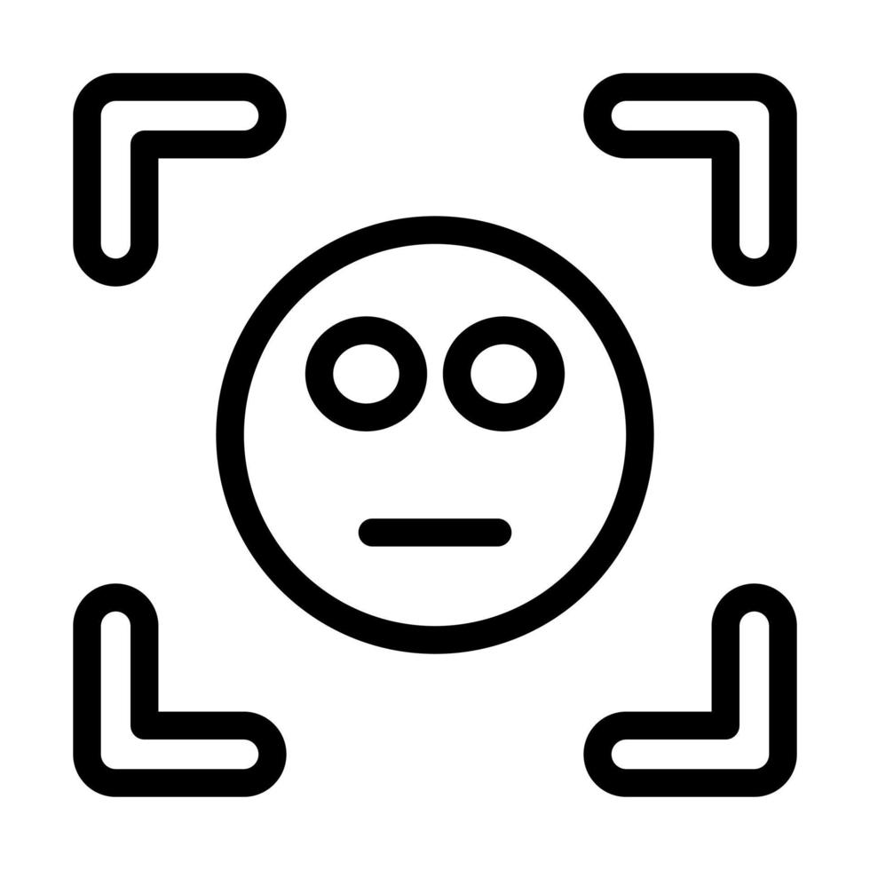 Face Scan Icon Design vector